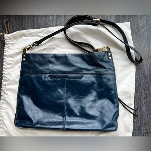 Hobo International Approach Leather Crossbody Purse Bag Blue